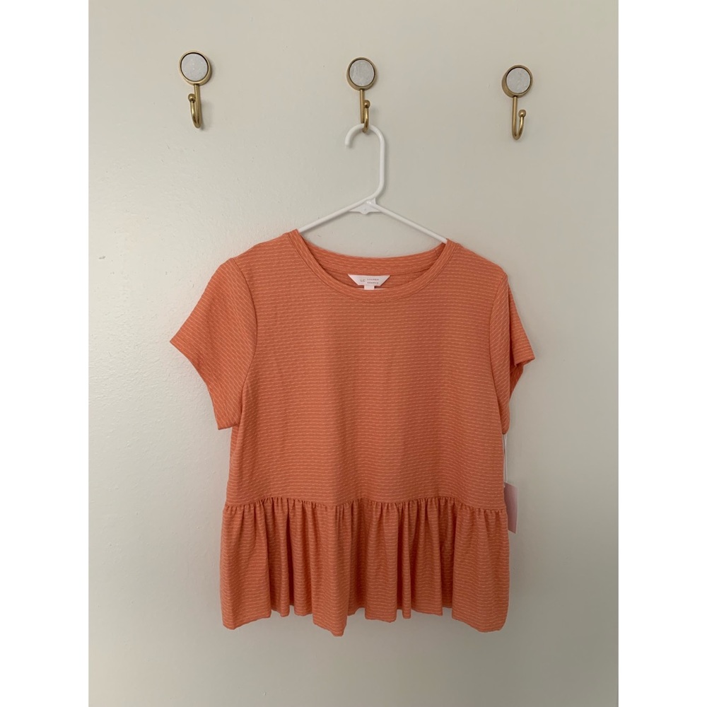 NWT • LC Lauren Conrad Soft Orange Peplum